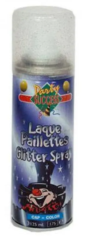 Laque à paillettes multicolores en spray