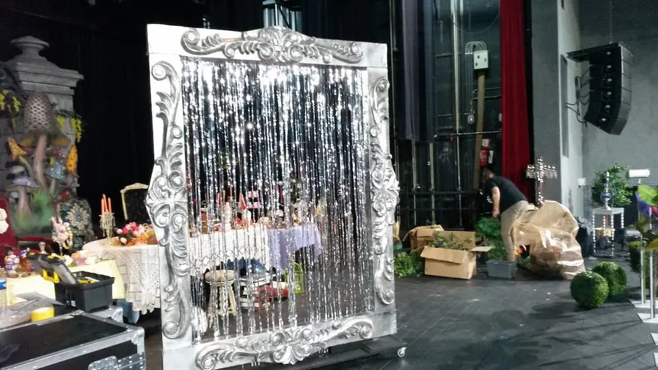 Le miroir d'Alice grand rectangle baroque