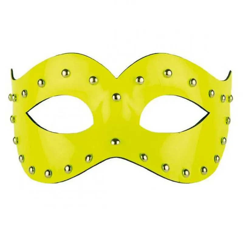 Loup jaune fluo à clous décoratifs