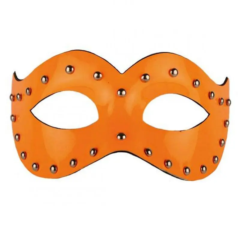 Loup orange fluo à clous décoratifs