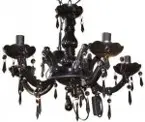 Lustre baroque noir avec ou sans capes medium