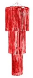 Lustre rouge à lamelles