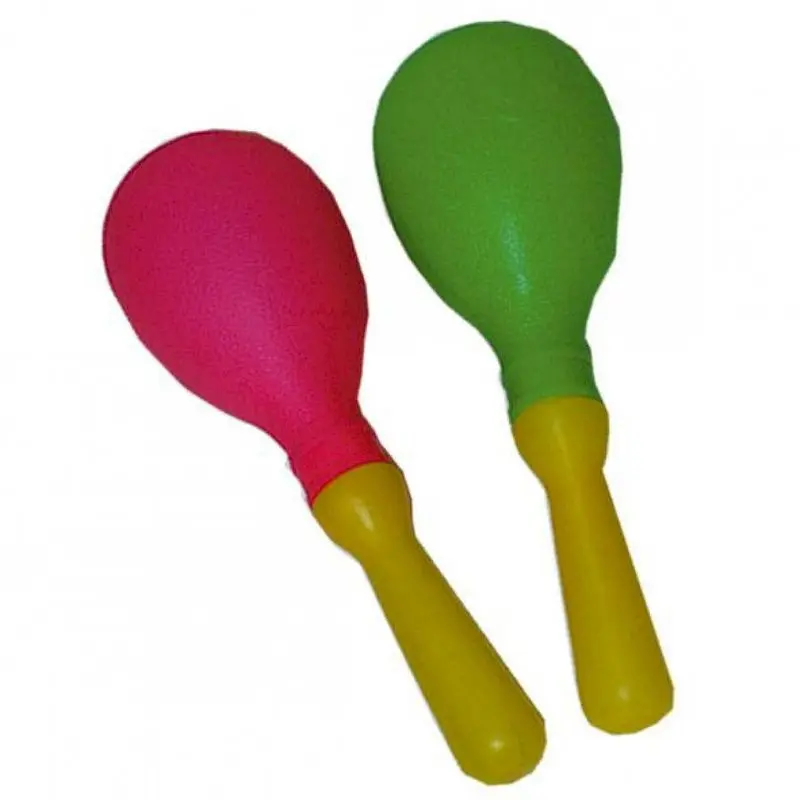 Maracas de fête à manches jaunes