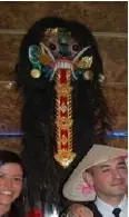 Masque cérémonie tête verte