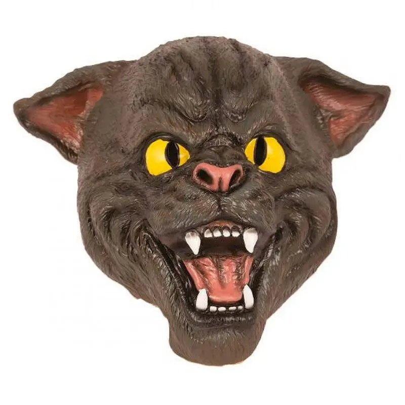 Masque chat noir feulant