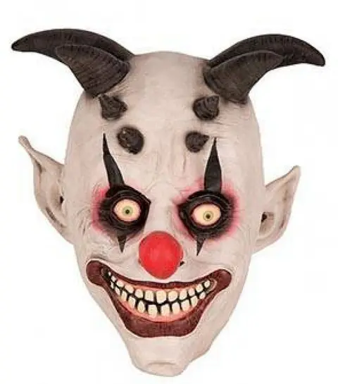 Masque clown à cornes