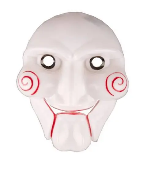 Masque d’horreur blanc à spirales rouges