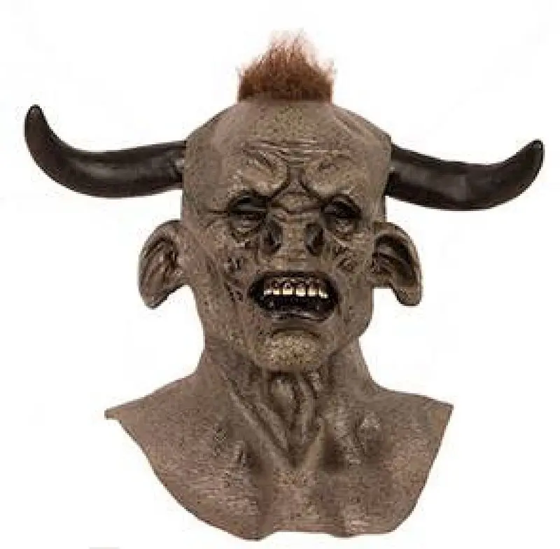Masque démon cornu avec cou