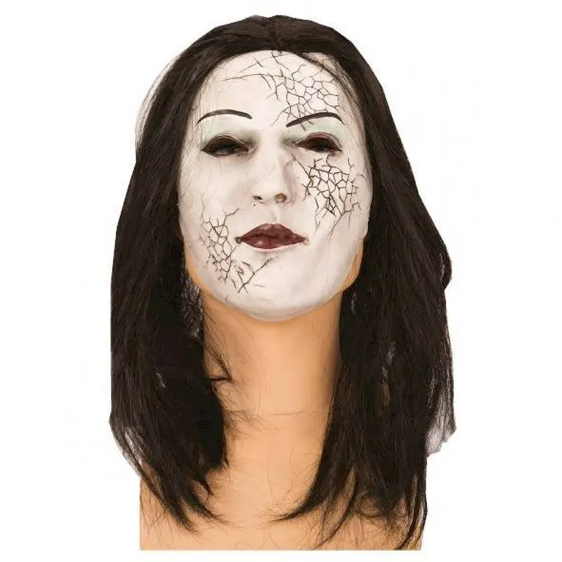Masque femme zombie au visage craquelé