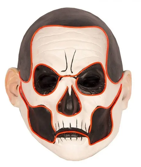 Masque tête de mort lumineux à LED
