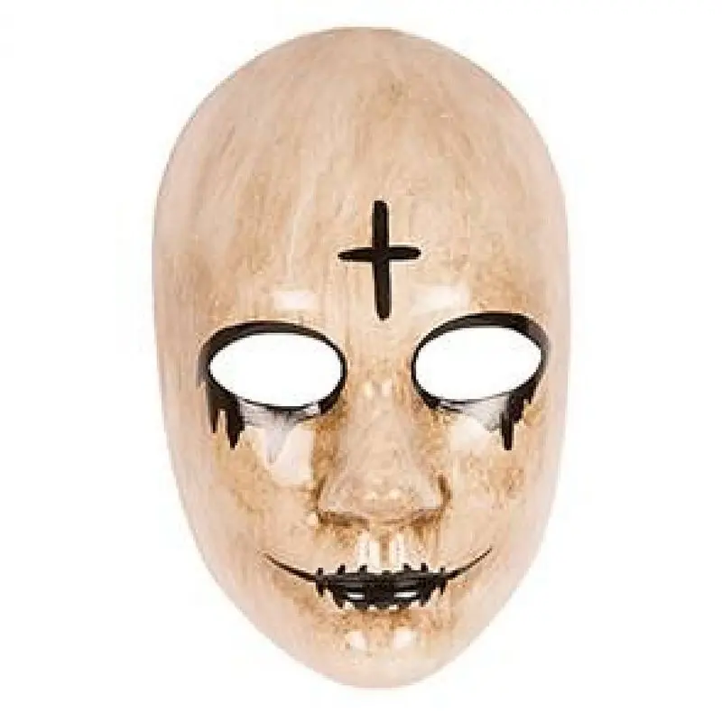 Masque visage blanc à croix noire