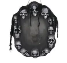 Miroir têtes de mort 62cm