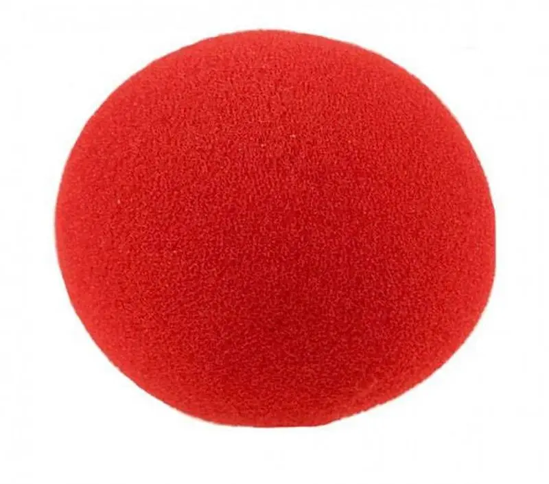 Nez de clown rond en mousse rouge