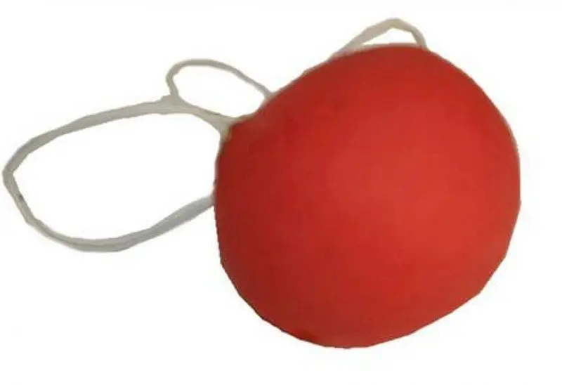 Nez de clown rouge à élastique
