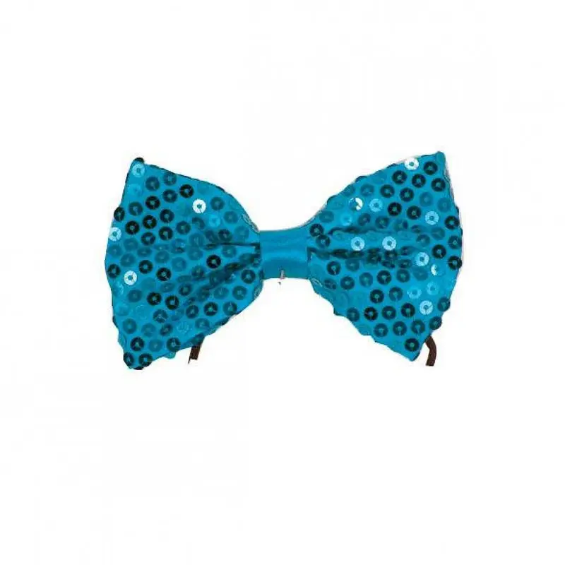 Nœud papillon bleu à sequins