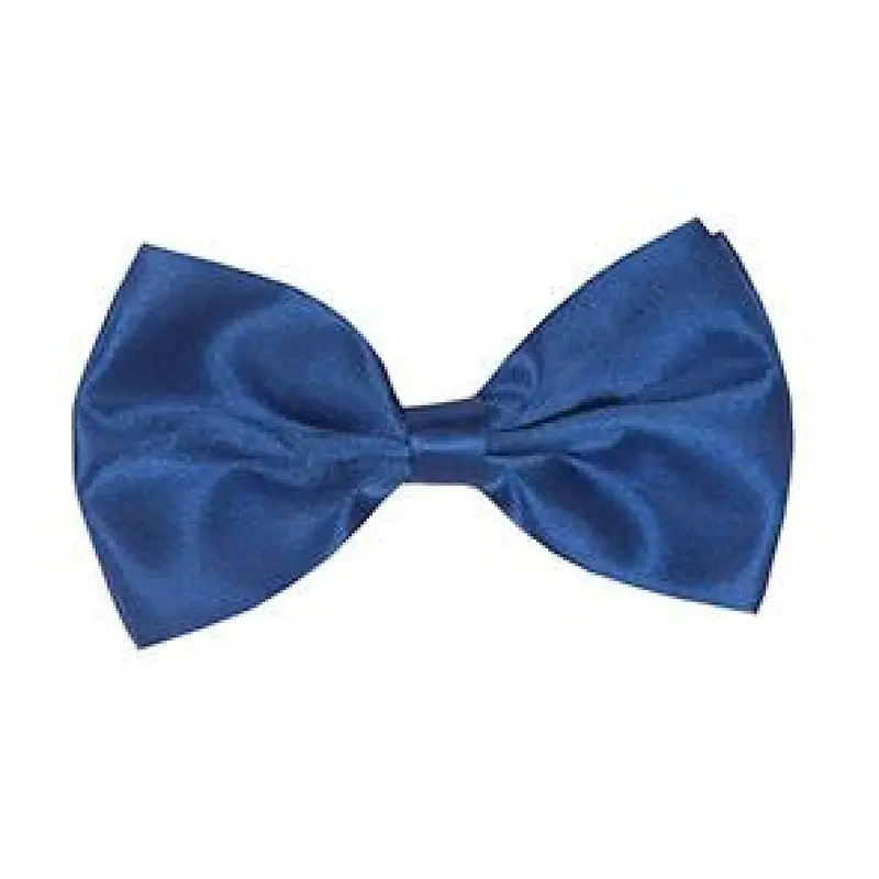 Nœud papillon bleu uni
