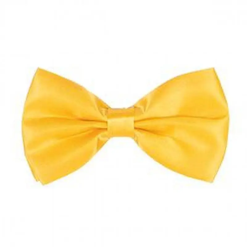 Nœud papillon jaune uni