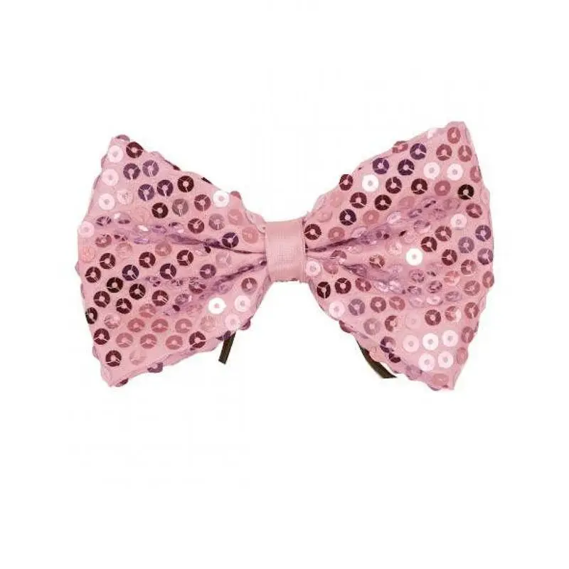 Nœud papillon rose à sequins
