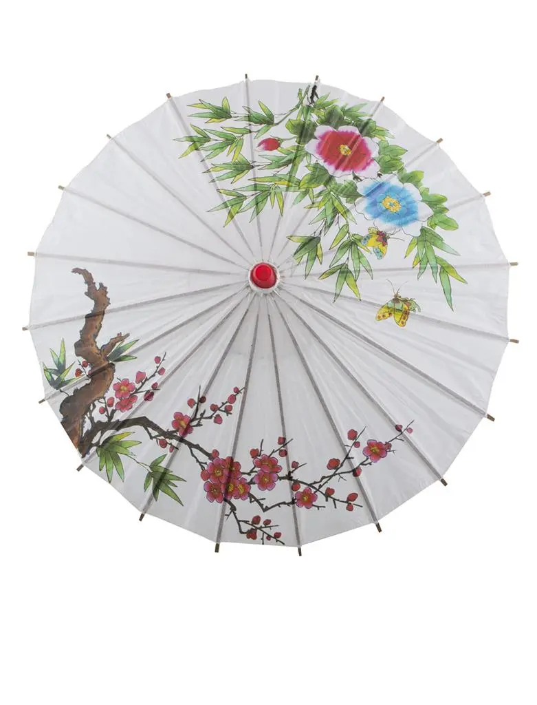 Ombrelle décorée papier de riz 60cm