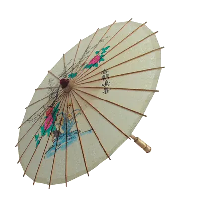 Ombrelle papier de riz décorée 100cm