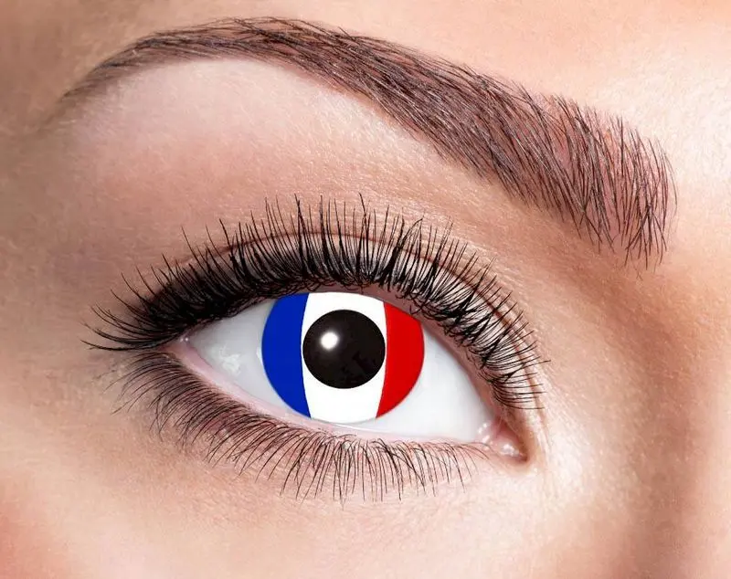 Paire de lentilles au drapeau français 12 mois