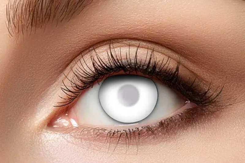 Paire de lentilles blanches à centre gris 3 mois