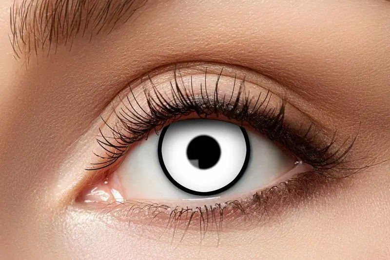 Paire de lentilles blanches cerclées de noir 3 mois