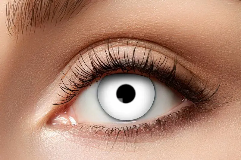 Paire de lentilles blanches unies 1 semaine