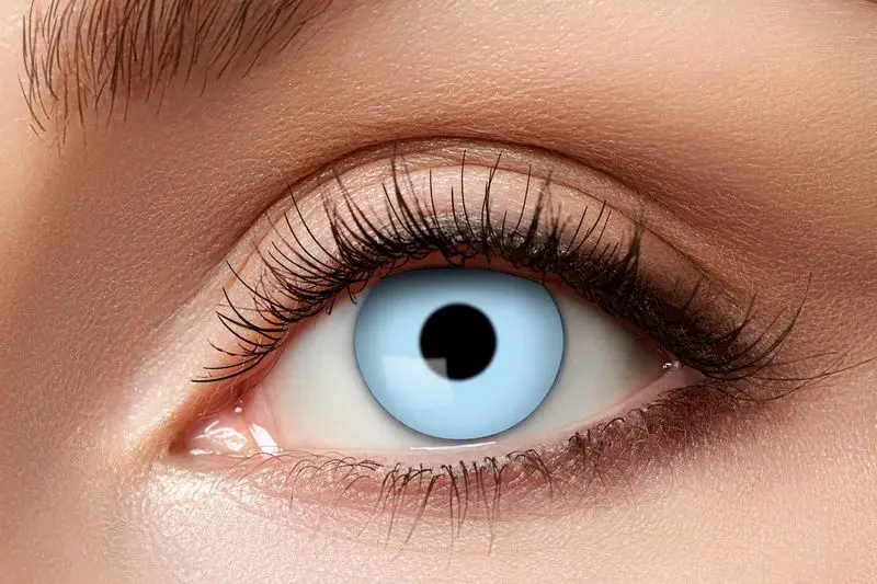 Paire de lentilles bleu clair unies 3 mois