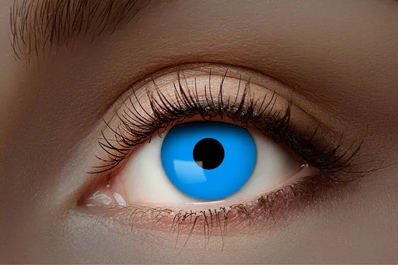 Paire de lentilles bleues unies 1 mois