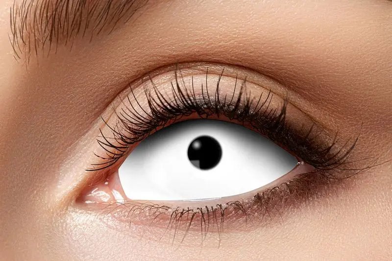 Paire de lentilles grand format blanches de 22 mm 6 mois