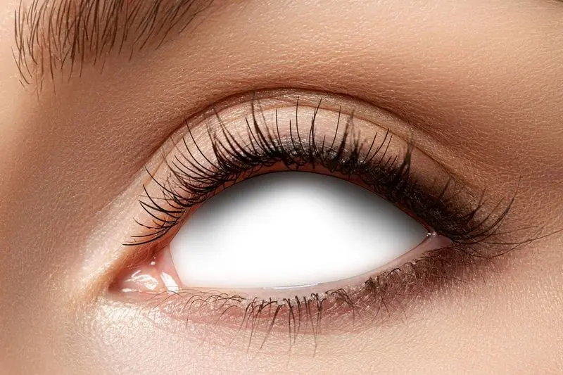 Paire de lentilles grand format entièrement blanches de 22 mm 6 mois