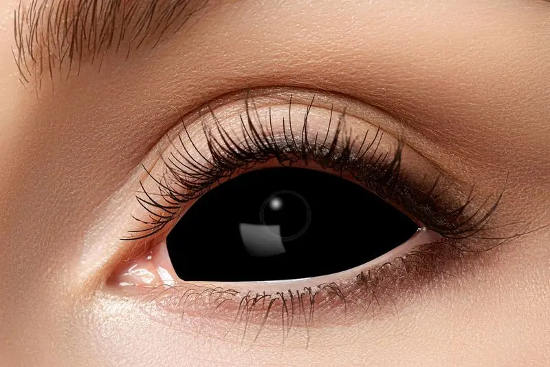 Paire de lentilles grand format noires de 22 mm 6 mois