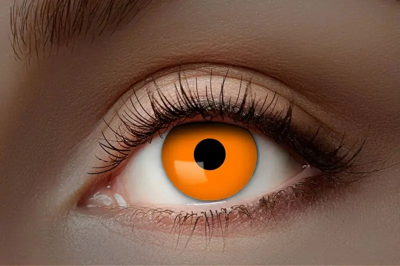 Paire de lentilles orange unies 1 mois