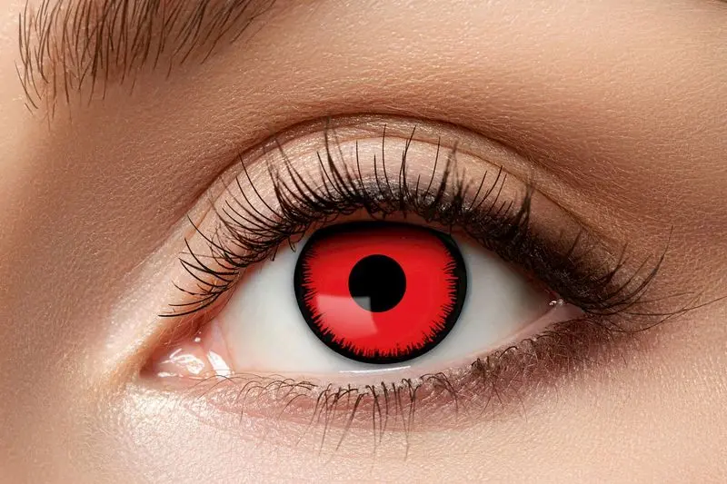 Paire de lentilles rouges à bord noir dentelé 3 mois