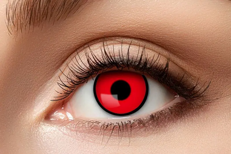 Paire de lentilles rouges à contour noir lisse 3 mois