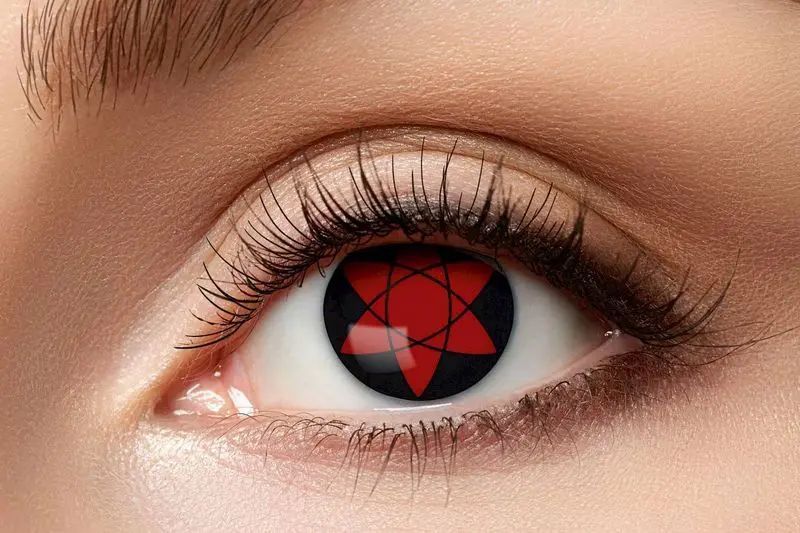 Paire de lentilles rouges et noires à rosace 3 mois