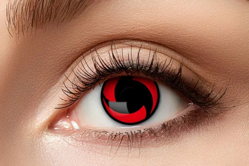 Paire de lentilles rouges et noires à tourbillon 3 mois