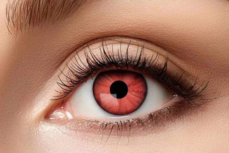 Paire de lentilles rouges mouchetées 3 mois