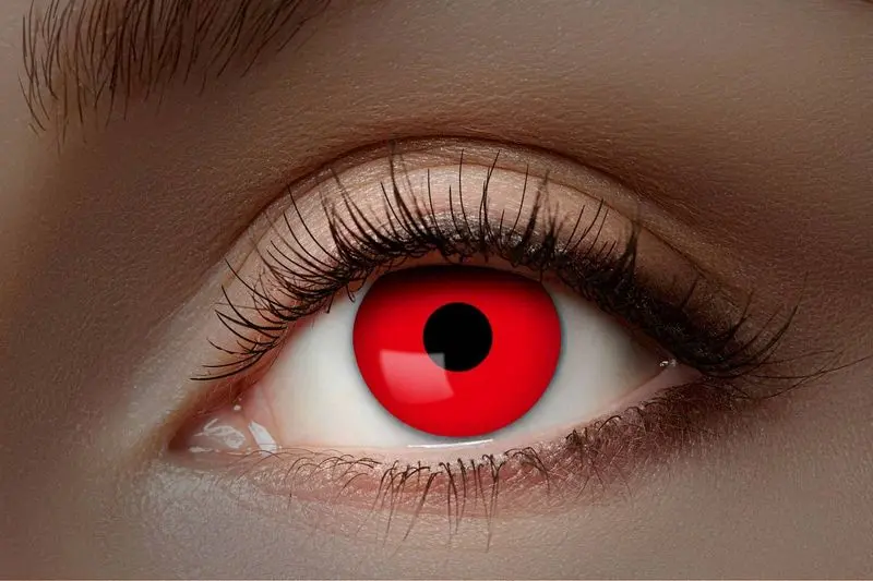 Paire de lentilles rouges unies 1 mois