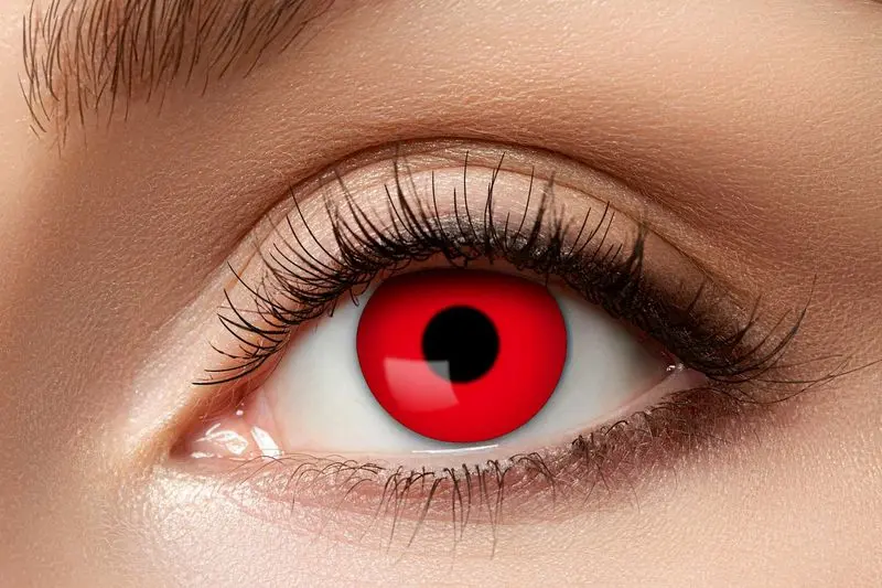 Paire de lentilles rouges unies 3 mois
