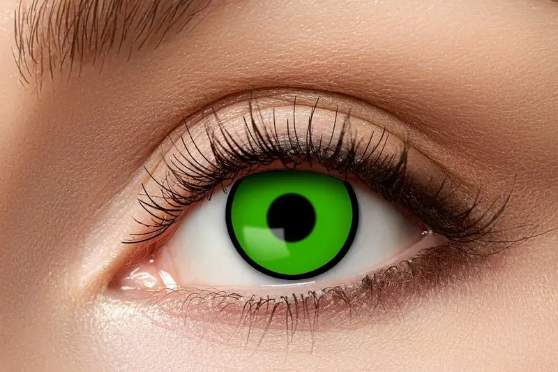 Paire de lentilles vertes à contour noir lisse 3 mois