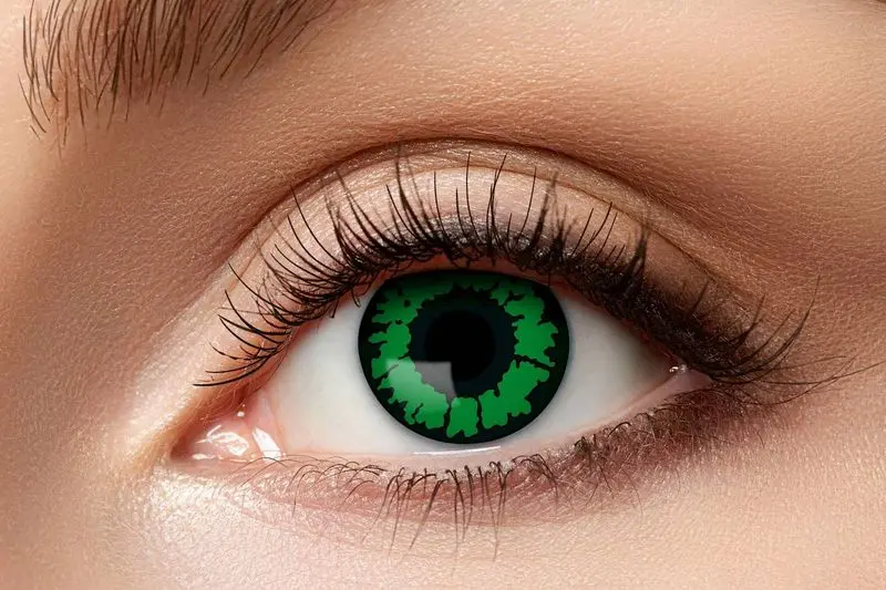 Paire de lentilles vertes à couronne découpée 1 semaine