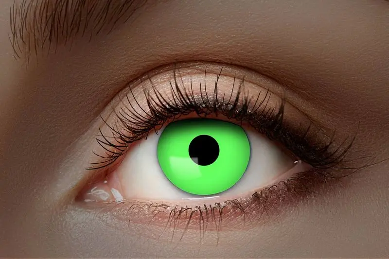 Paire de lentilles vertes unies 1 mois