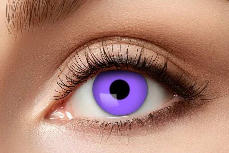 Paire de lentilles violettes unies 1 semaine