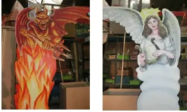 Panneau diable -flamme