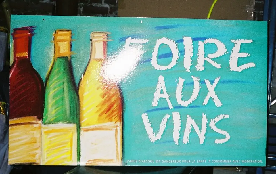 Panneau recto/verso "Foire aux vins"