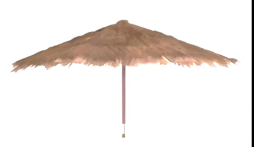 Parasol exotique en paille - moyen