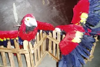 Perroquet XXL ailes ouvertes