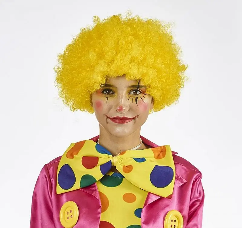 Perruque clown jaune
